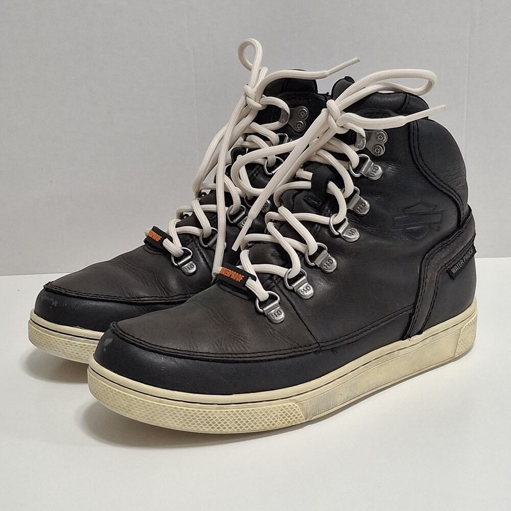 Harley-Davidson Women's Bateman Dx Size 6M High Top Lace Up Black Sneakers